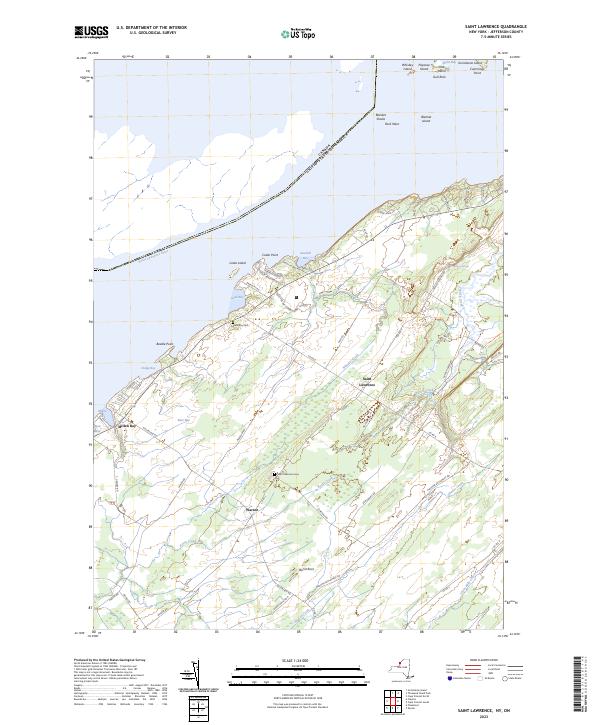 Saint Lawrence topographic map thumbnail