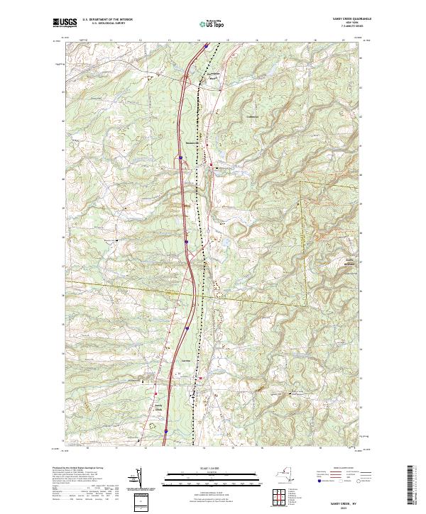 Sandy Creek topographic map thumbnail