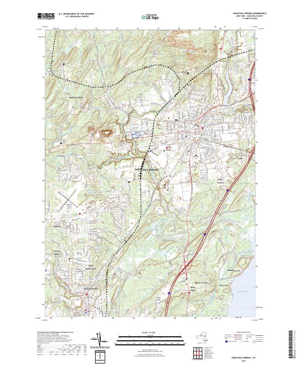 Saratoga Springs topographic map thumbnail