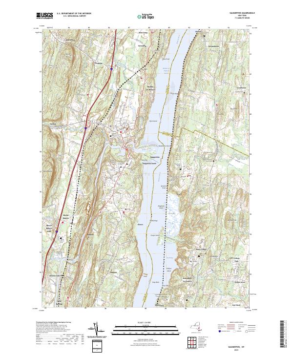 Saugerties topographic map thumbnail