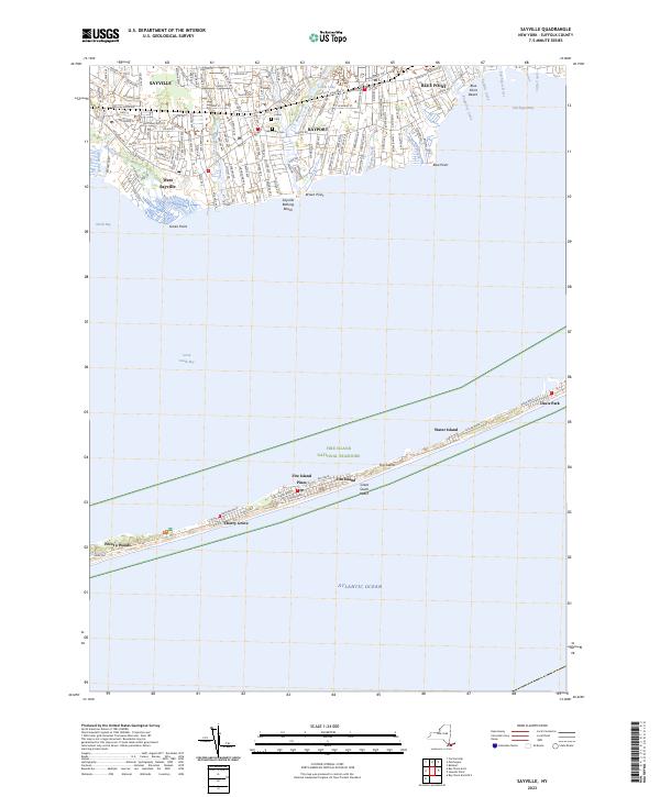 Sayville topographic map thumbnail