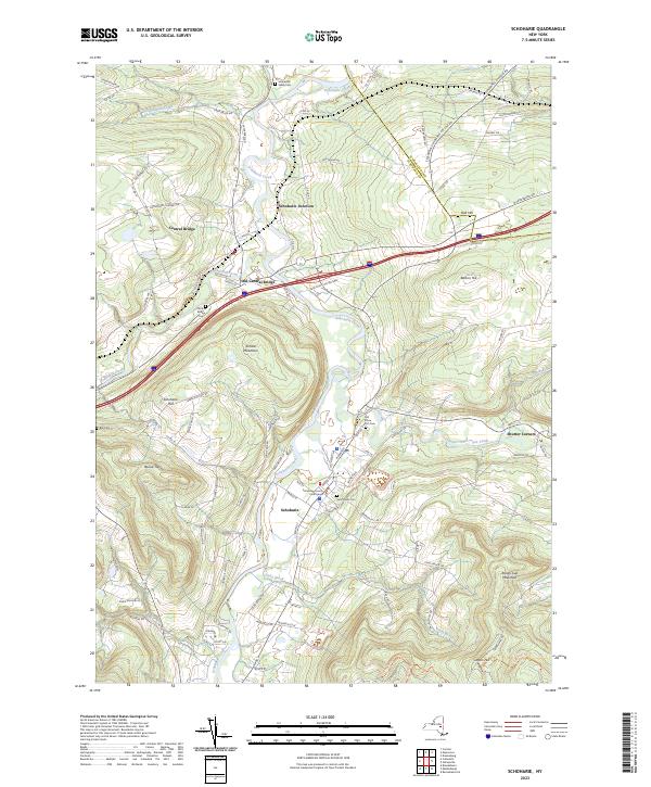 Schoharie topographic map thumbnail