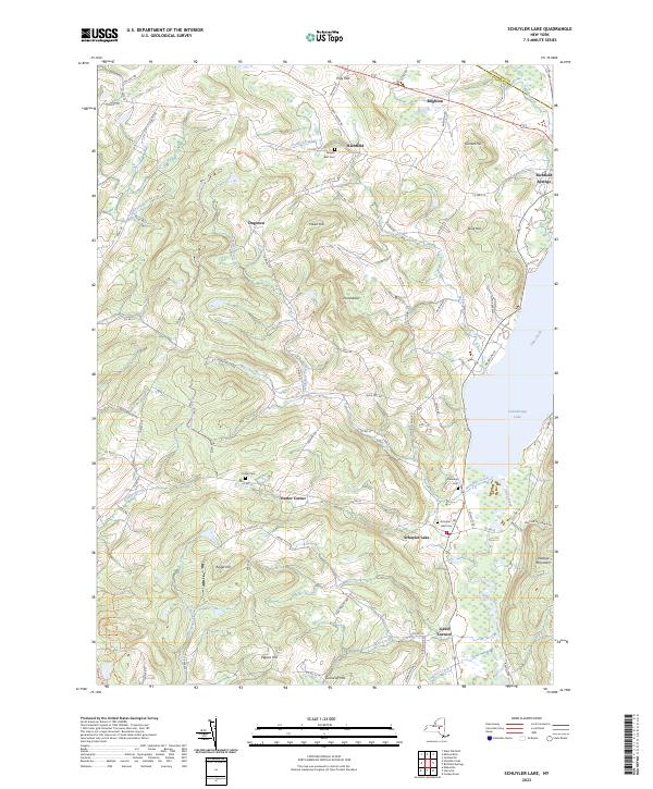 Schuyler Lake topographic map thumbnail