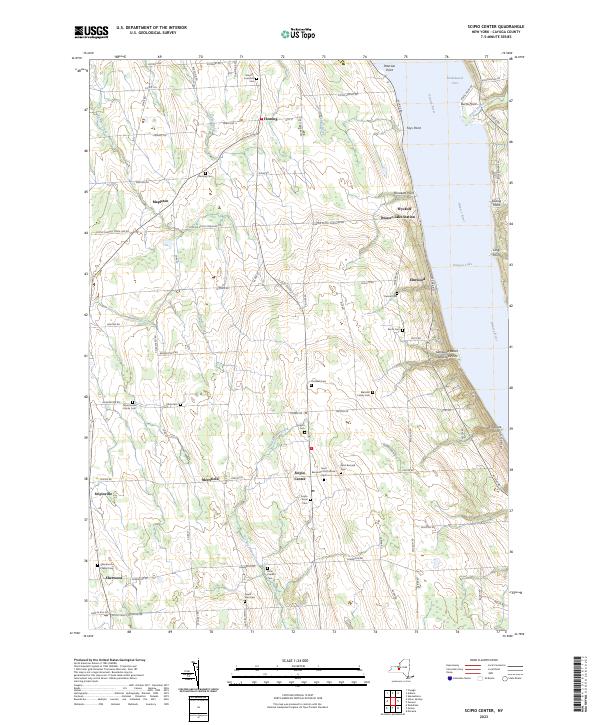 Scipio Center topographic map thumbnail