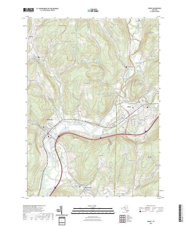 Sidney topographic map thumbnail