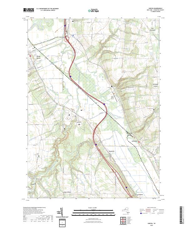 Sonyea topographic map thumbnail
