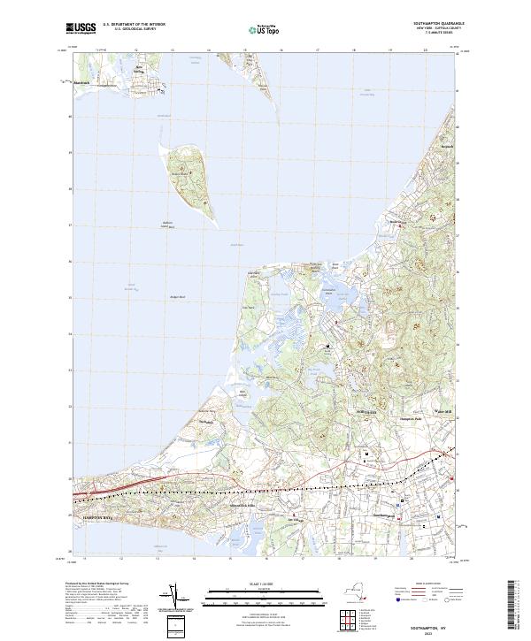 Southampton topographic map thumbnail
