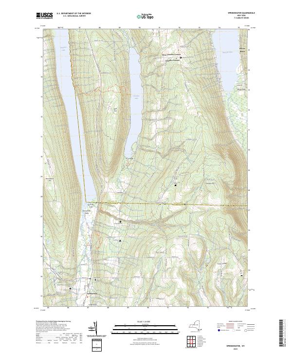 Springwater topographic map thumbnail