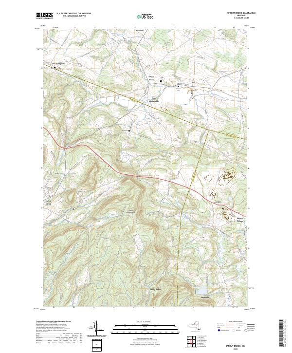 Sprout Brook topographic map thumbnail