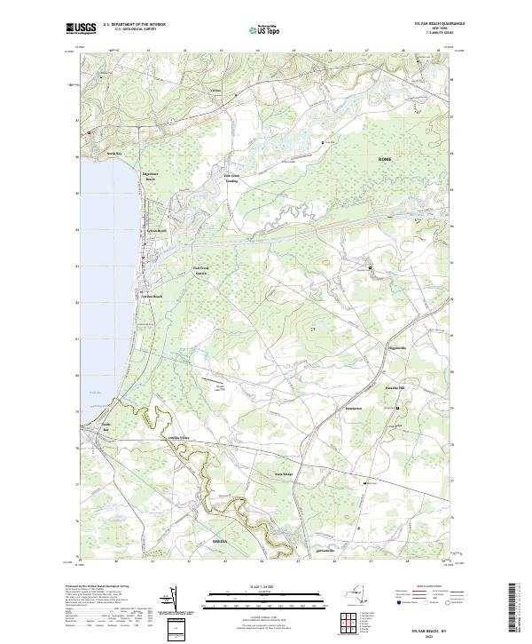 Sylvan Beach topographic map thumbnail