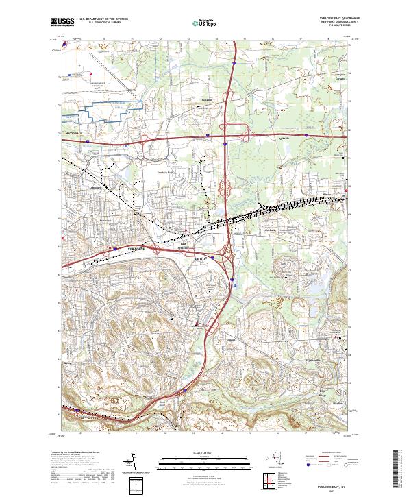 Syracuse East topographic map thumbnail