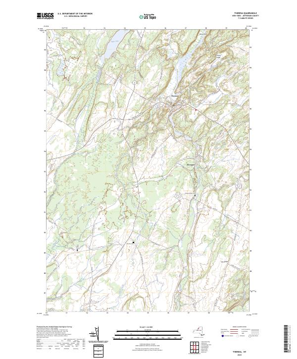 Theresa topographic map thumbnail