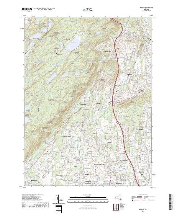 Thiells topographic map thumbnail