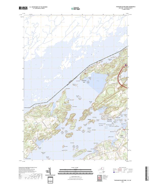Thousand Island Park topographic map thumbnail