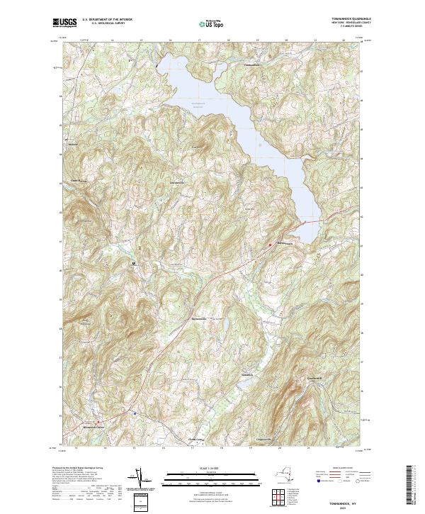 Tomhannock topographic map thumbnail