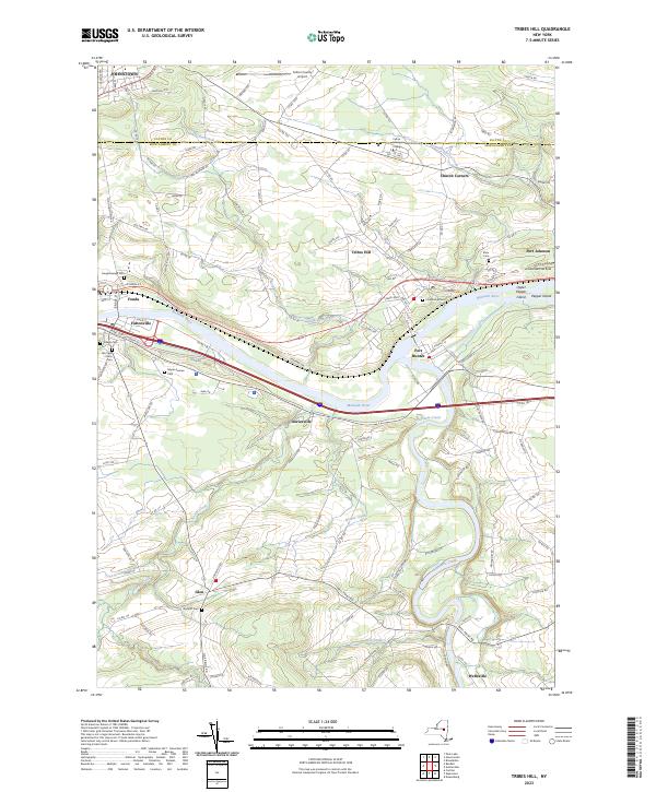 Tribes Hill topographic map thumbnail