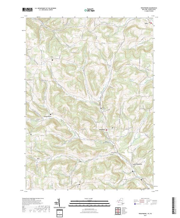 Troupsburg topographic map thumbnail
