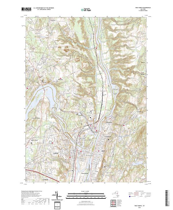 Troy North topographic map thumbnail