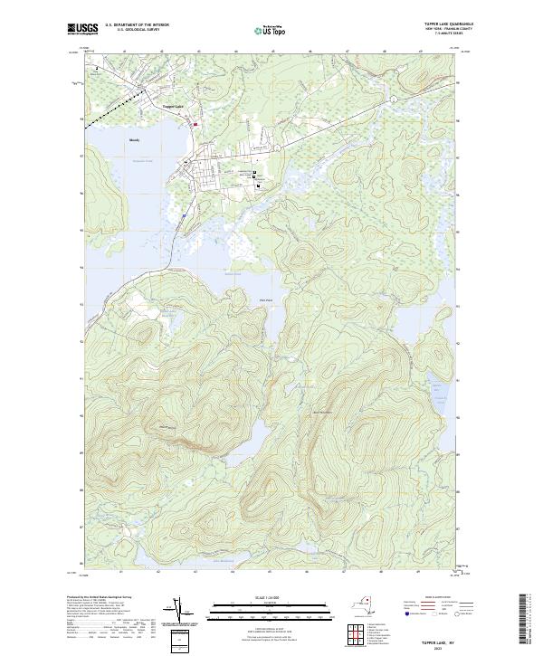 Tupper Lake topographic map thumbnail
