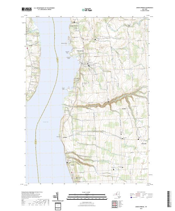 Union Springs topographic map thumbnail