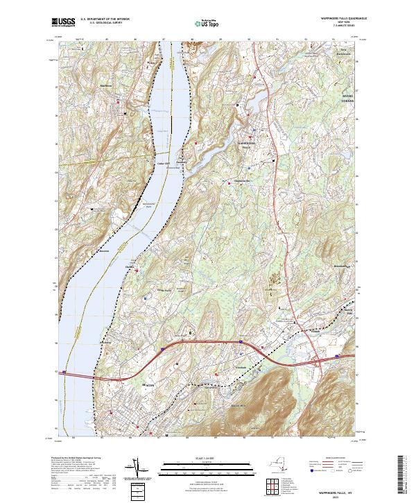 Wappingers Falls topographic map thumbnail