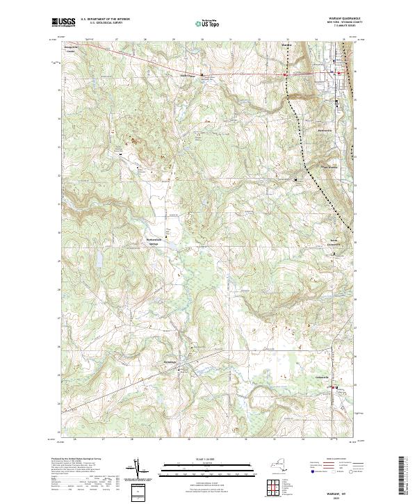 Warsaw topographic map thumbnail