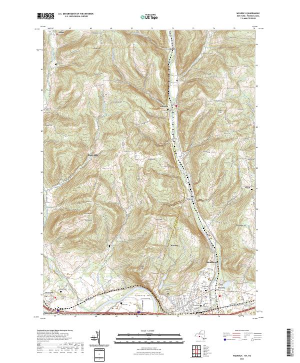 Waverly topographic map thumbnail