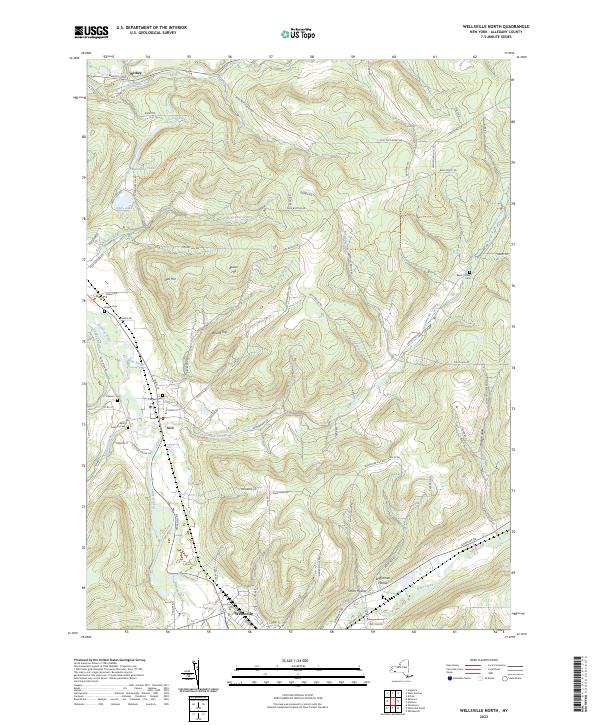 Wellsville North topographic map thumbnail