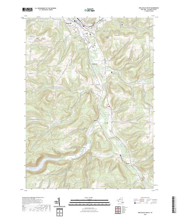 Wellsville South topographic map thumbnail