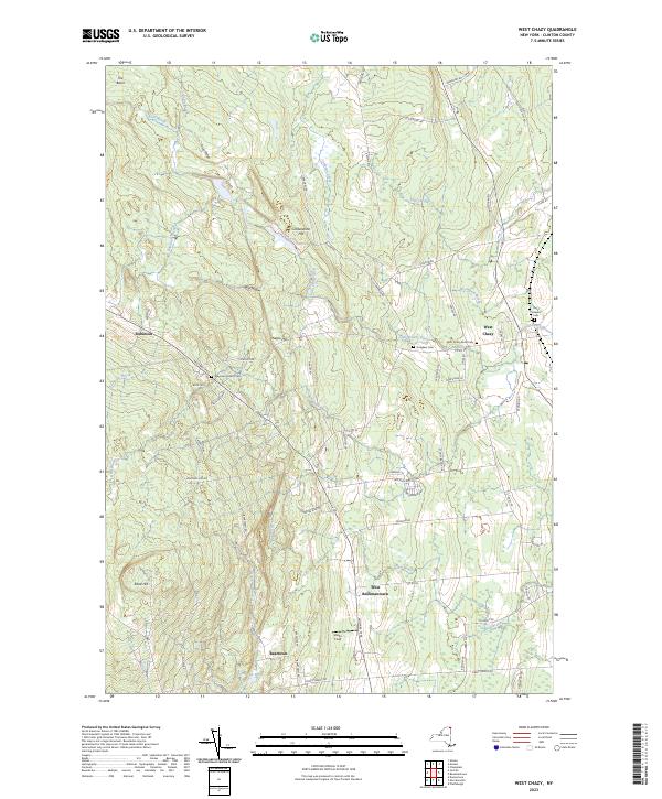 West Chazy topographic map thumbnail