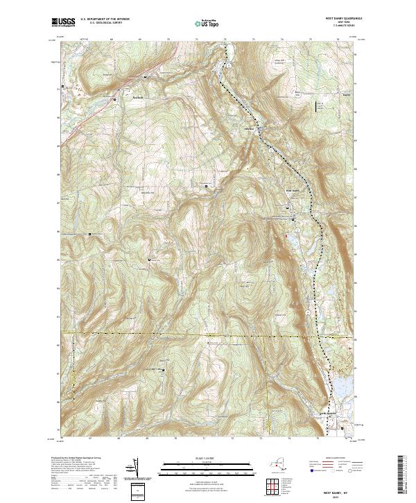 West Danby topographic map thumbnail