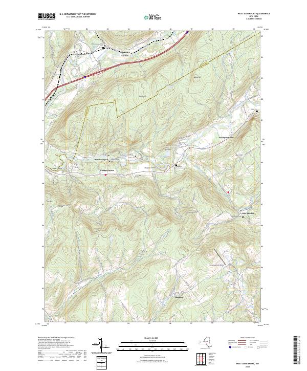 West Davenport topographic map thumbnail