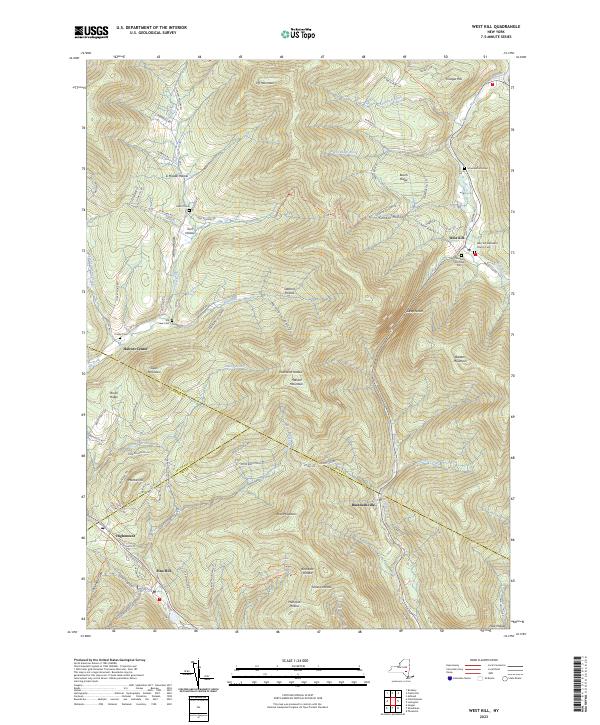 West Kill topographic map thumbnail