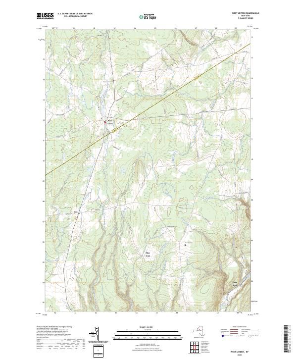 West Leyden topographic map thumbnail