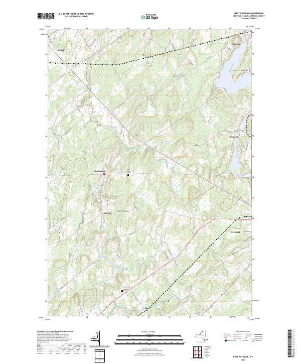 West Potsdam topographic map thumbnail