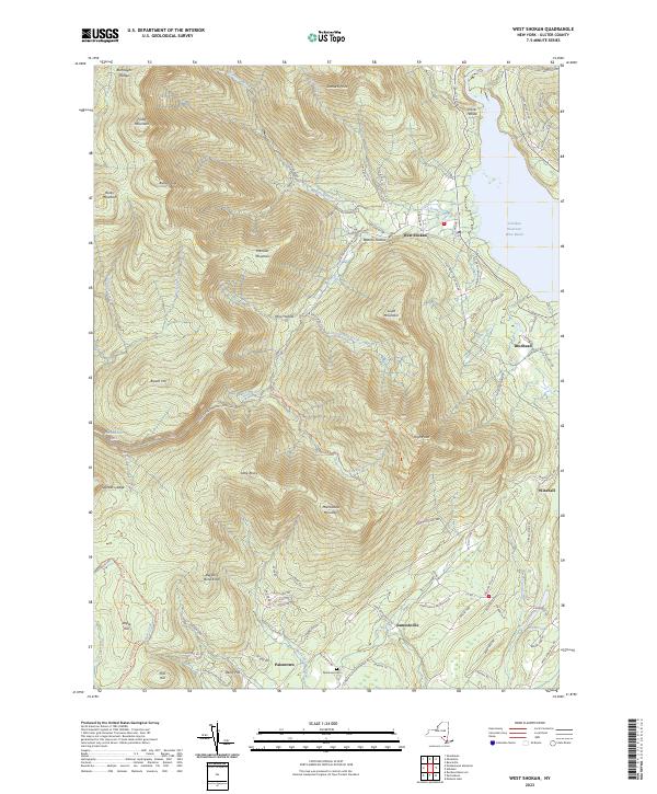 West Shokan topographic map thumbnail