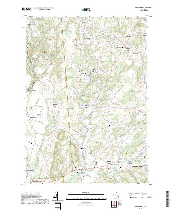 West Winfield topographic map thumbnail