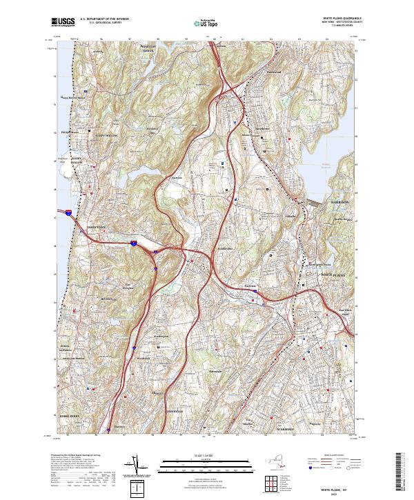 White Plains topographic map thumbnail