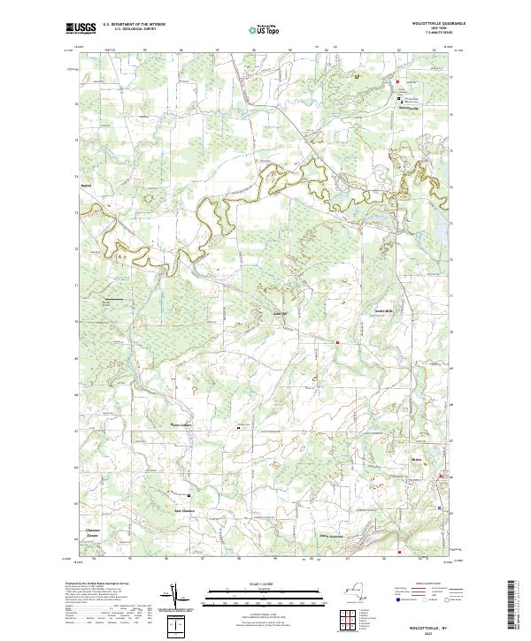 Wolcottsville topographic map thumbnail