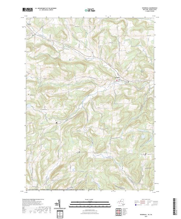 Woodhull topographic map thumbnail