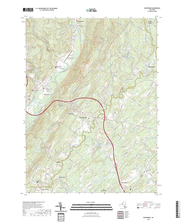 Wurtsboro topographic map thumbnail