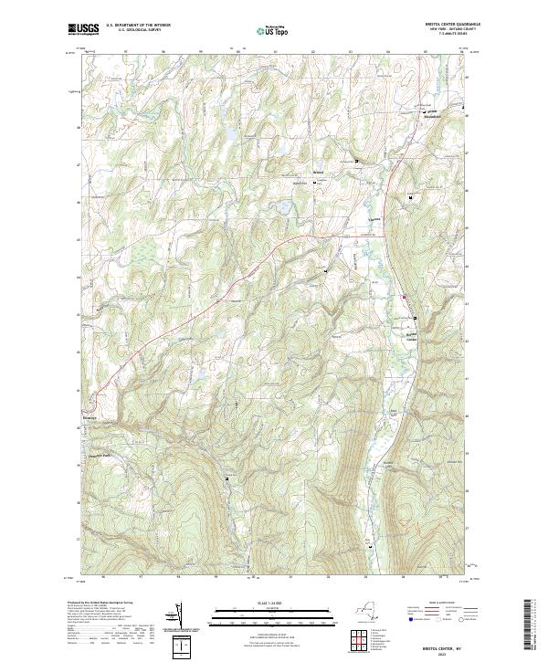 Bristol Center topographic map thumbnail