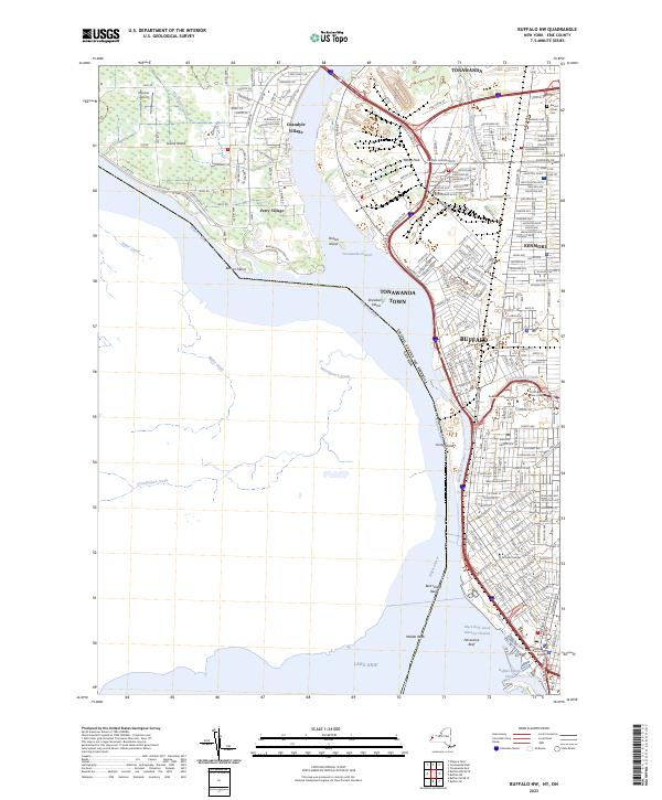 Buffalo NW topographic map thumbnail