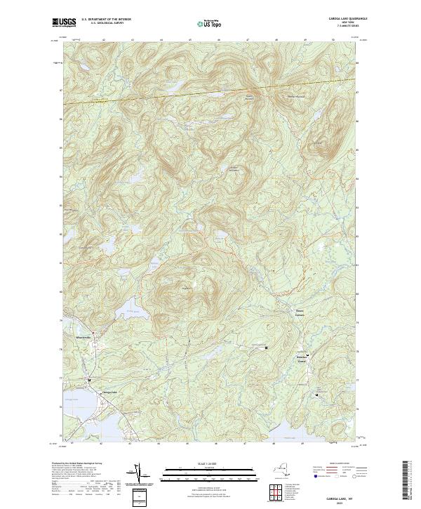 Caroga Lake topographic map thumbnail