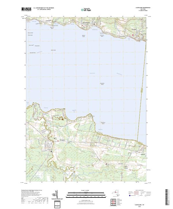 Cleveland topographic map thumbnail