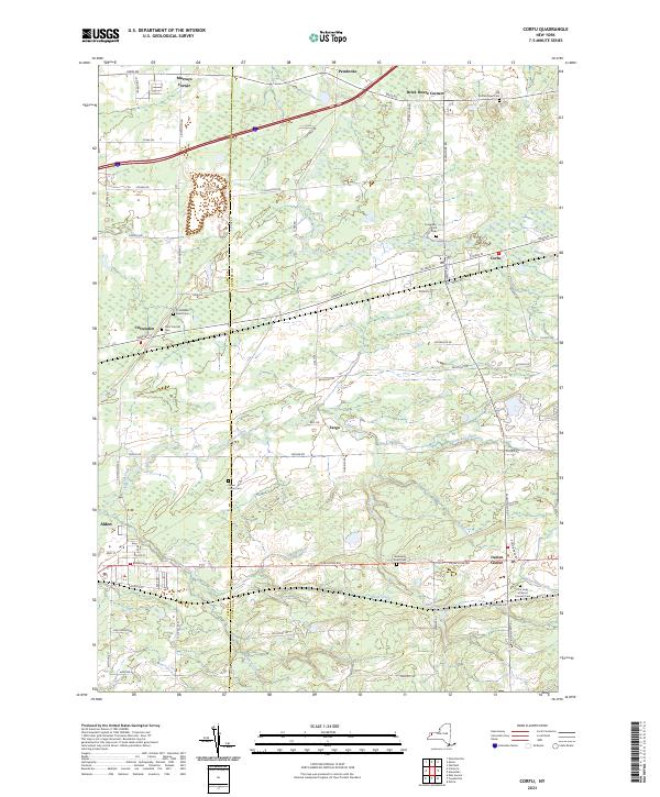 Corfu topographic map thumbnail