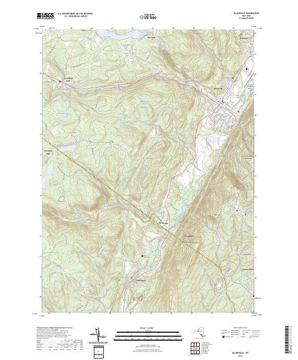Ellenville topographic map thumbnail
