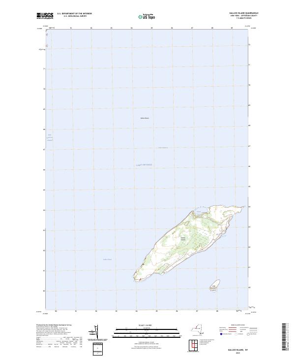 Galloo Island topographic map thumbnail