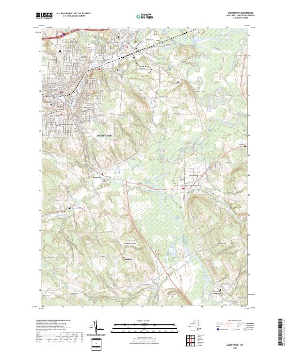 Jamestown topographic map thumbnail