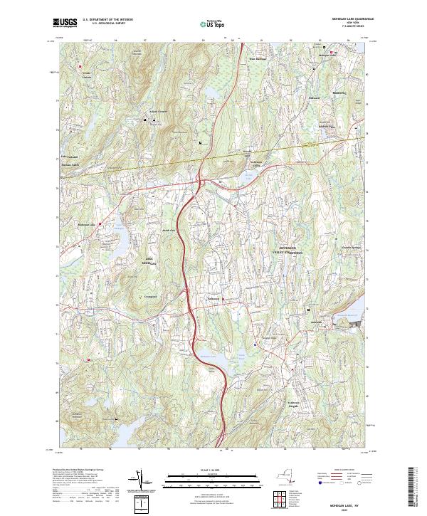 Mohegan Lake topographic map thumbnail